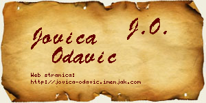 Jovica Odavić vizit kartica